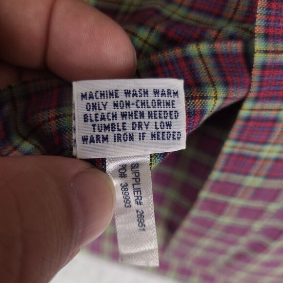 Ralph Lauren Shirt Mens Large Red Multicolor Plaid Button Down Long Sleeve - Picture 9 of 16